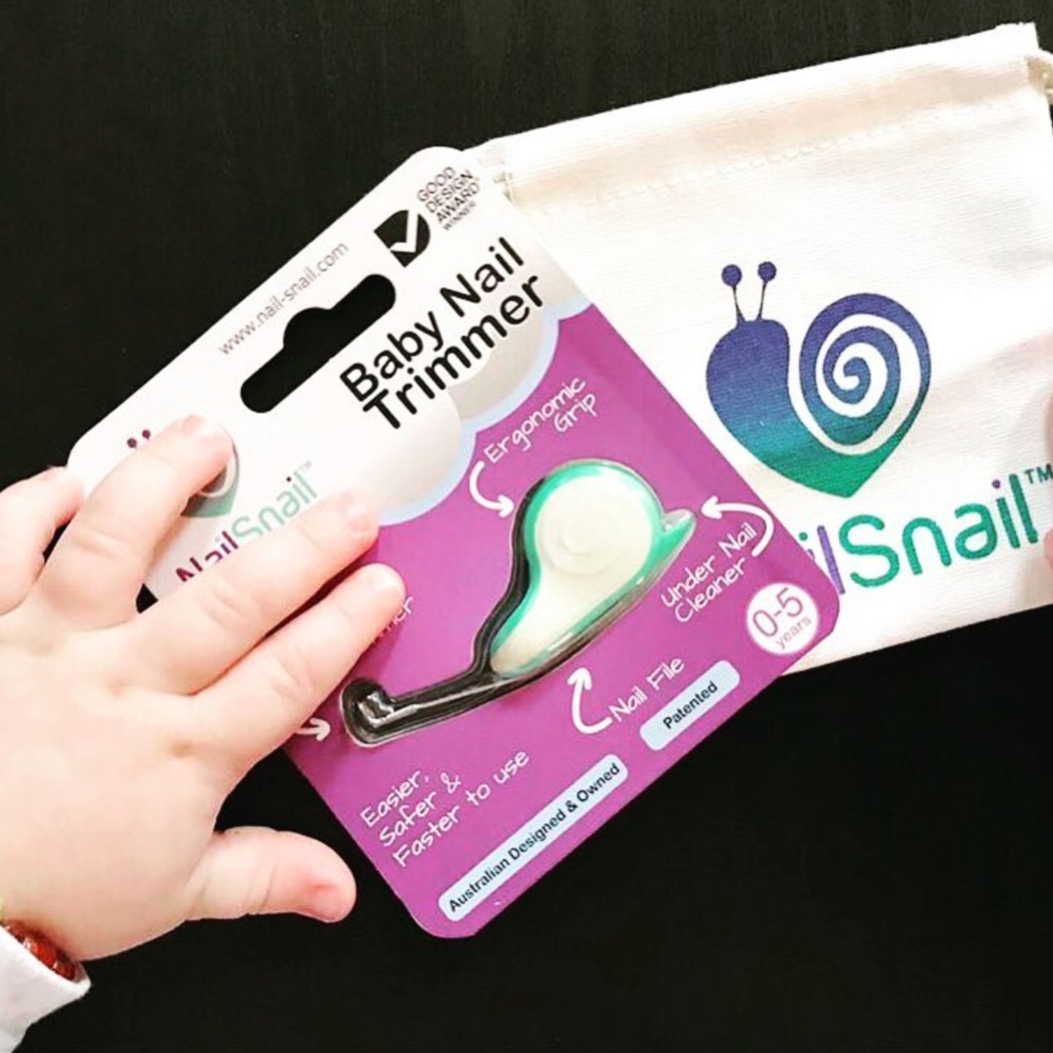 Nail Snail & Canvas Storage Bag