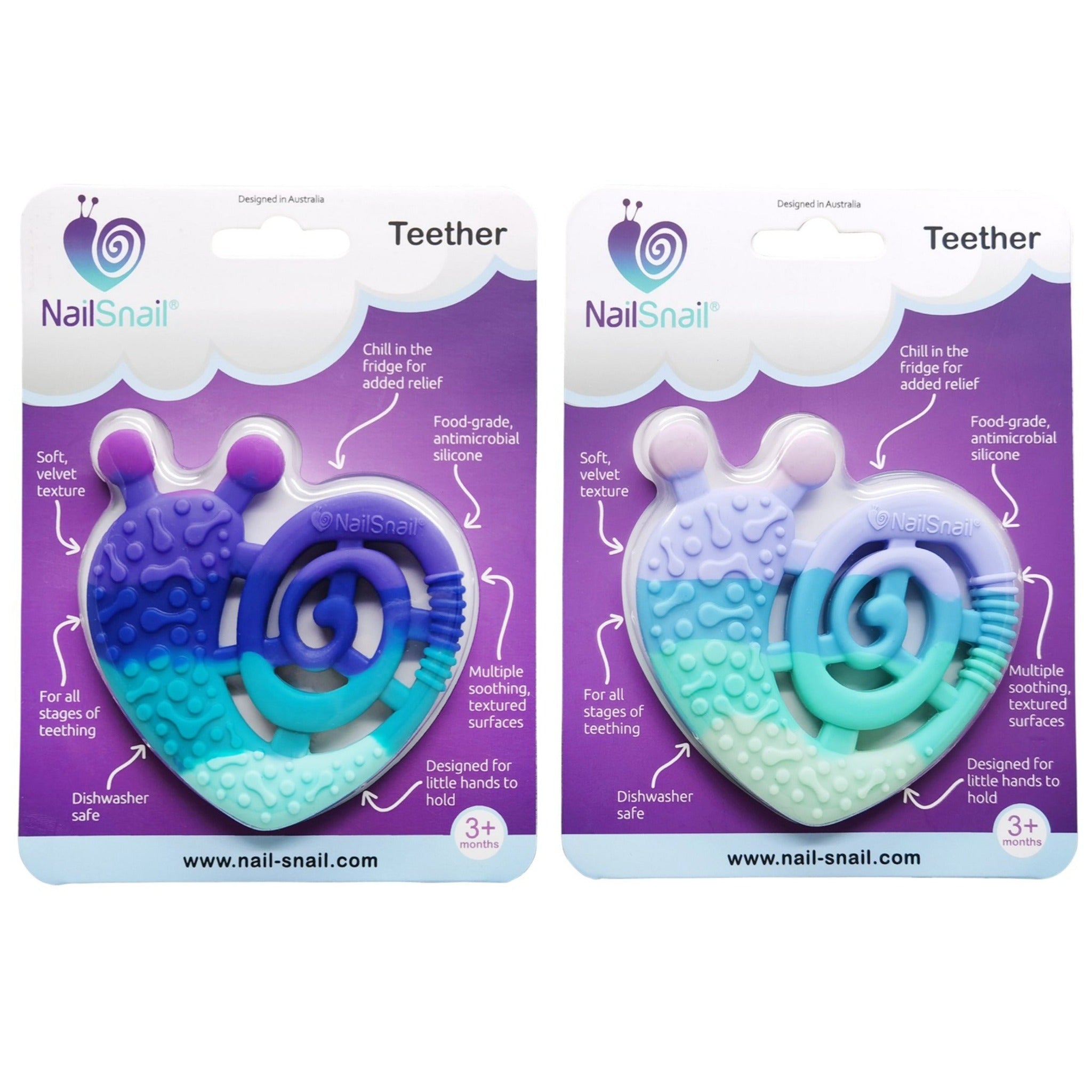 Nail Snail Teethers Bold & Pastel