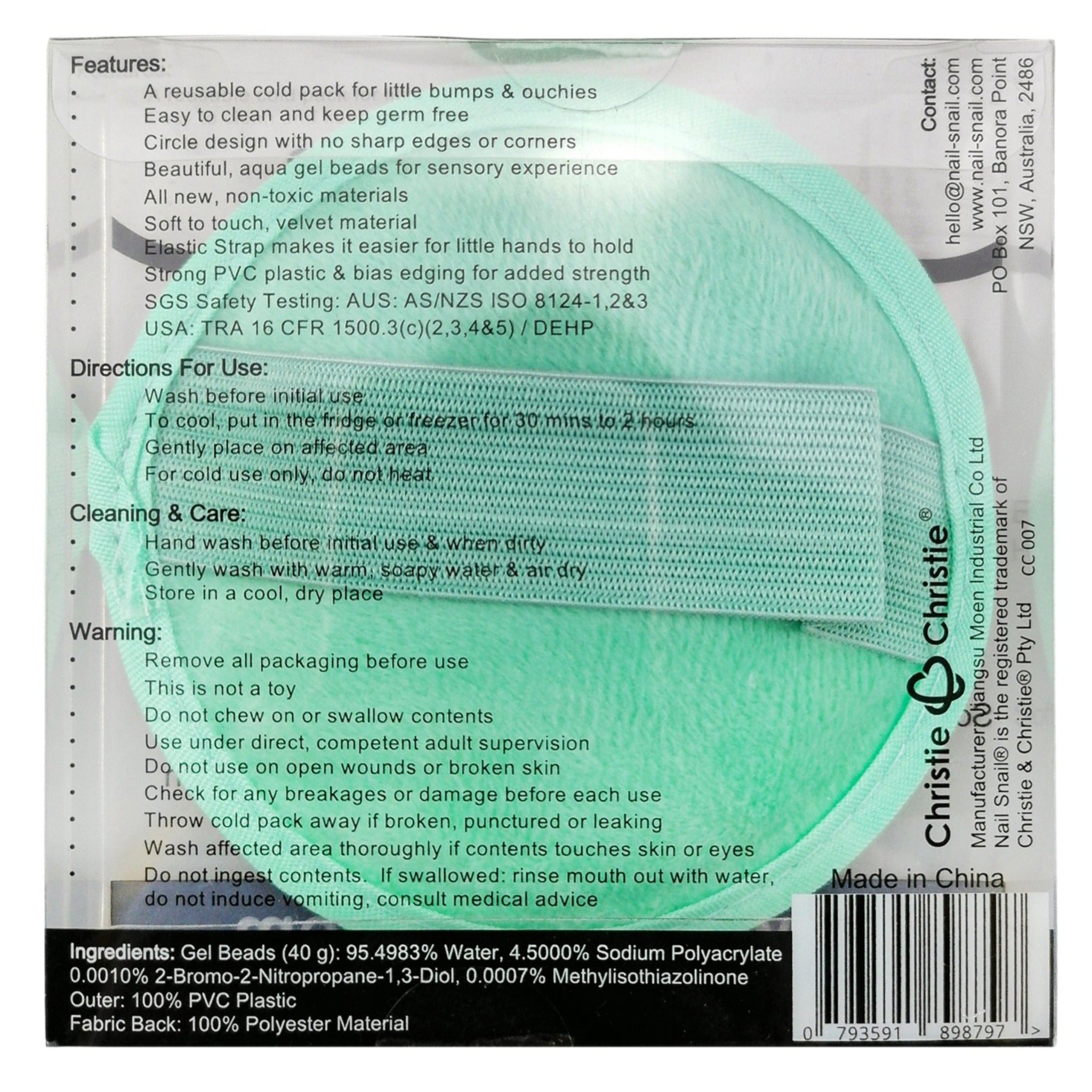 Nail Snail Bold Cool Pack Package Back